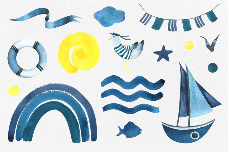 nautical-children-039-s-clip-art-watercolor