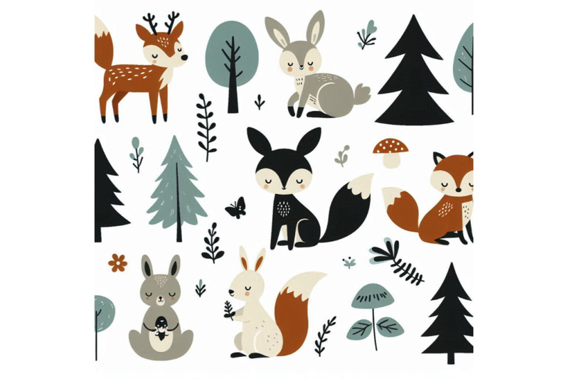 cute-woodland-forest-animal-vector-illustration-set