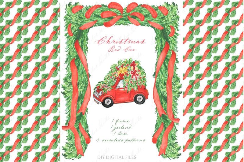 christmas-red-car-watercolor-diy