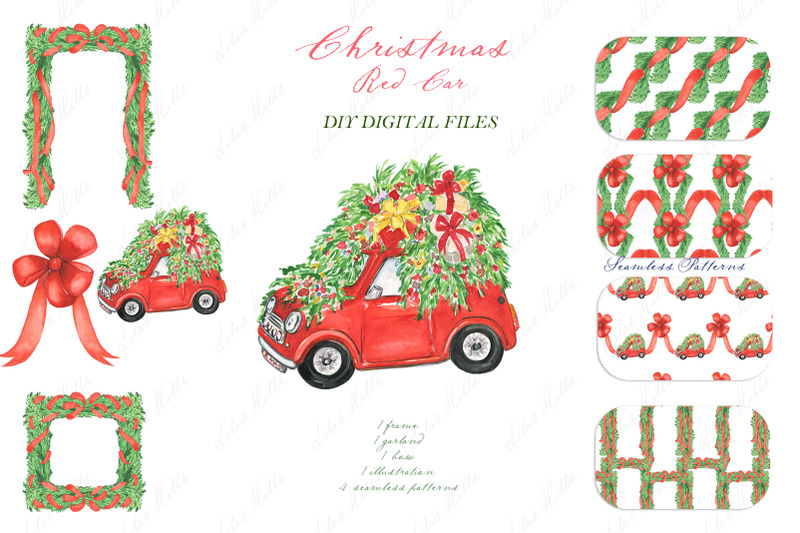 christmas-red-car-watercolor-diy