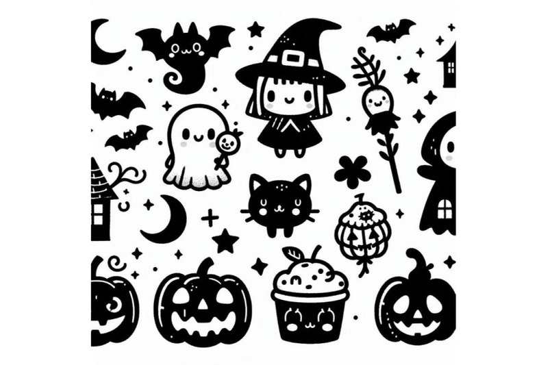 kawaii-cute-halloween-clipart-set