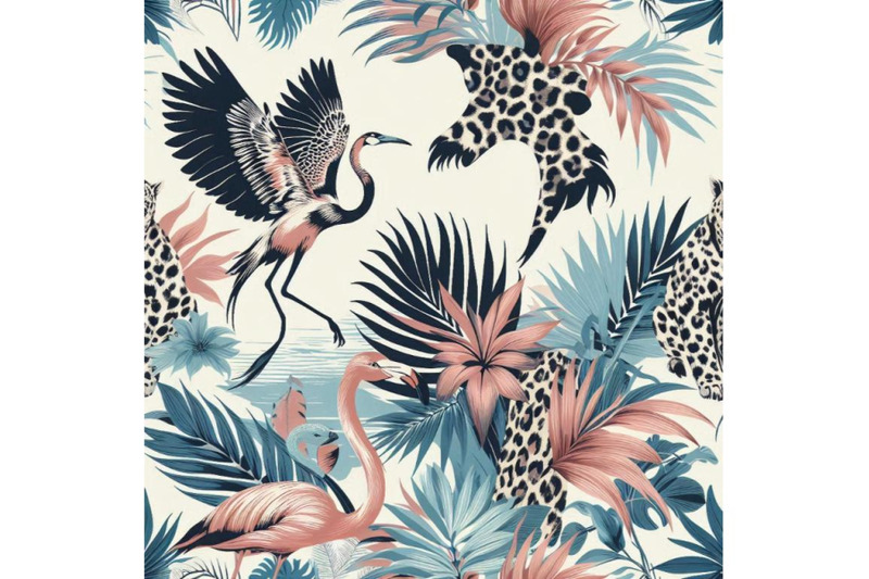 summer-botanical-seamless-pattern-tropical-leaves-leopard-fur