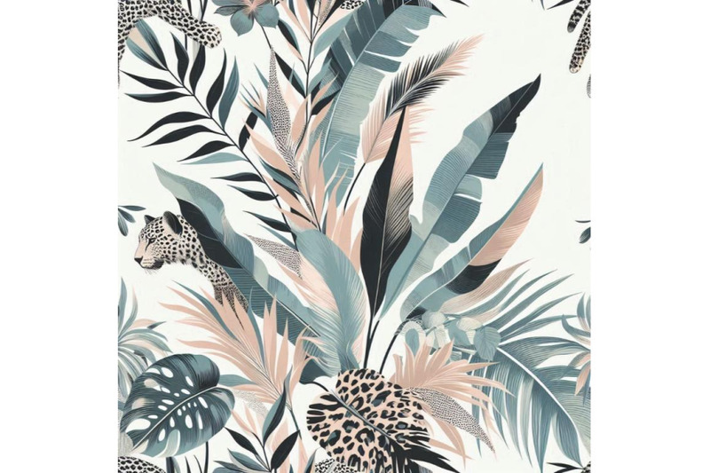 summer-botanical-seamless-pattern-tropical-leaves-leopard-fur