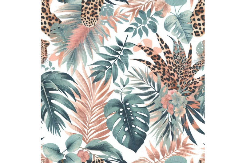 summer-botanical-seamless-pattern-tropical-leaves-leopard-fur