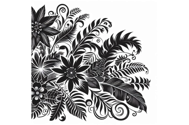 tropical-leaves-and-flowers-on-ornamental-background-floral-d