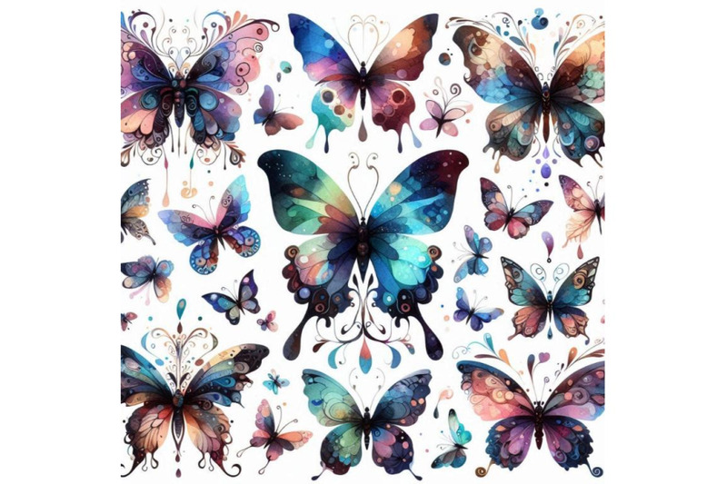 watercolor-butterflies-isolated-on-white-background