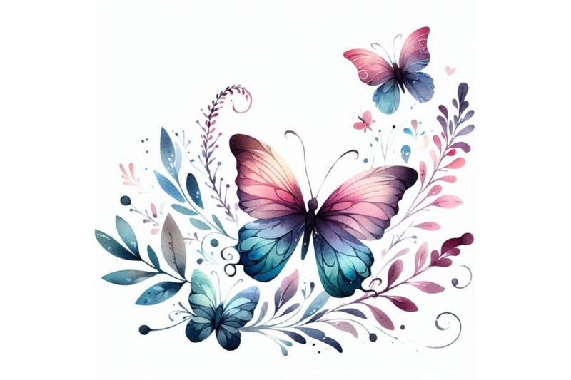 watercolor-butterflies-isolated-on-white-background