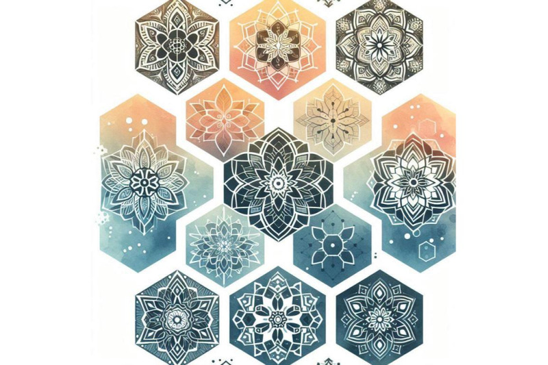 watercolor-hexagon-seamless-pattern