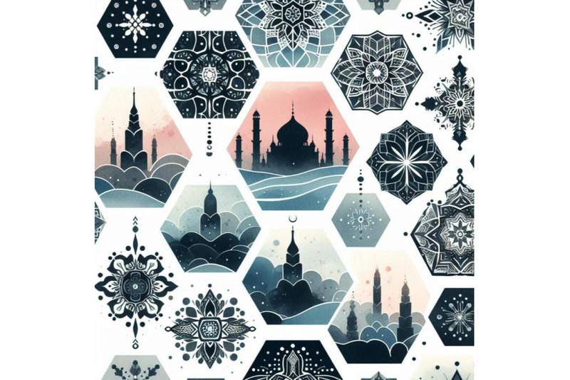 watercolor-hexagon-seamless-pattern