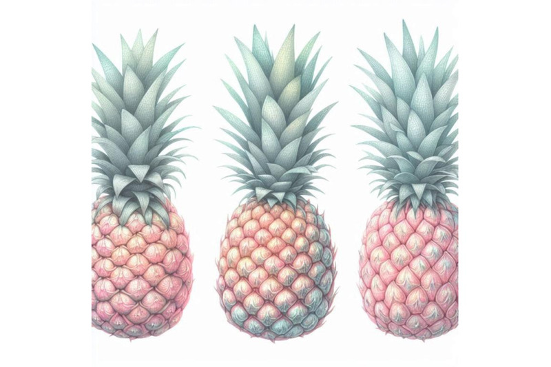 watercolor-pineapple-set