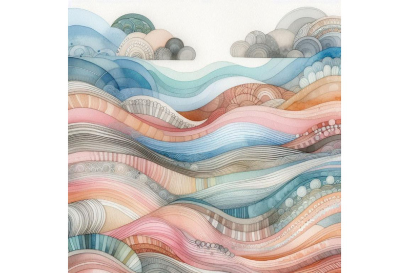 watercolor-striped-abstract-background