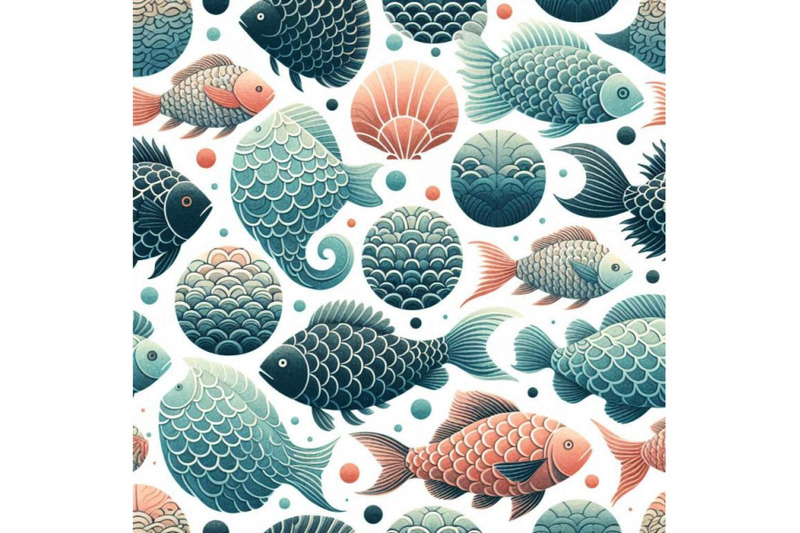 watercolor-textured-fish-scale-seamless-pattern