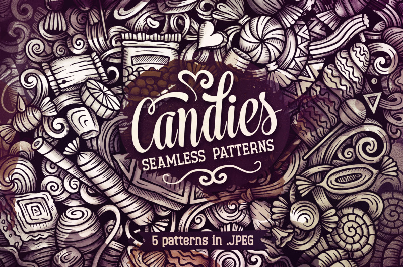 set-of-5-graphics-candies-seamless-patterns