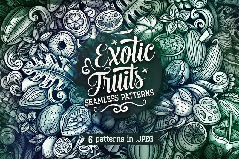 set-of-6-graphics-exotic-fruits-seamless-patterns