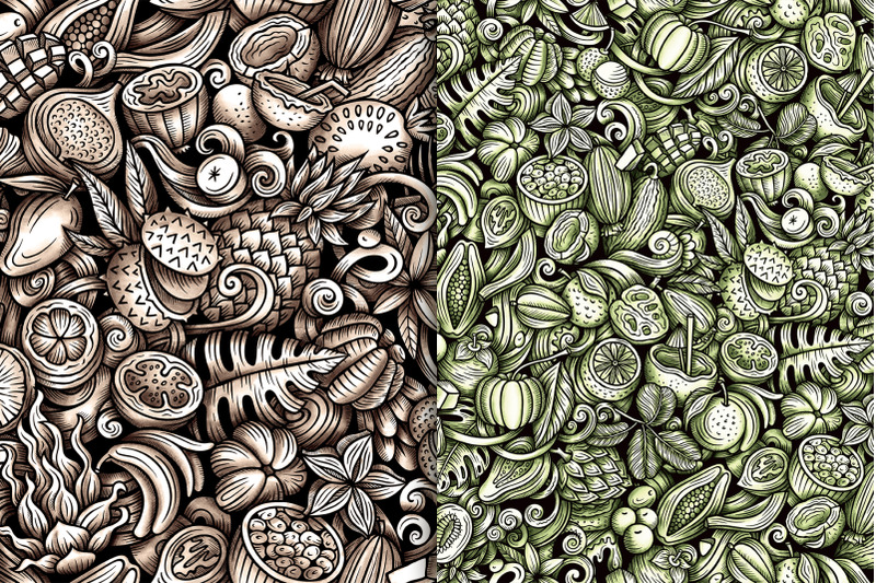 set-of-6-graphics-exotic-fruits-seamless-patterns