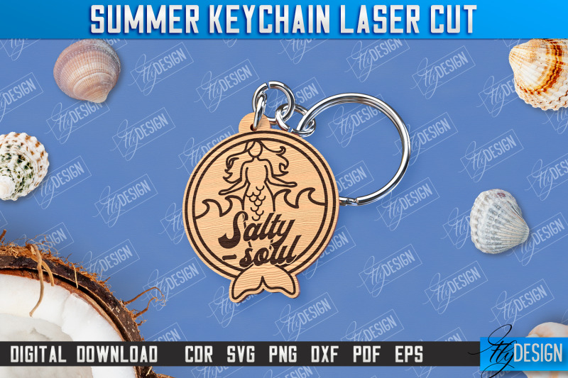 summer-keychain-bundle-keychain-inscription-engraved-keychain-cnc