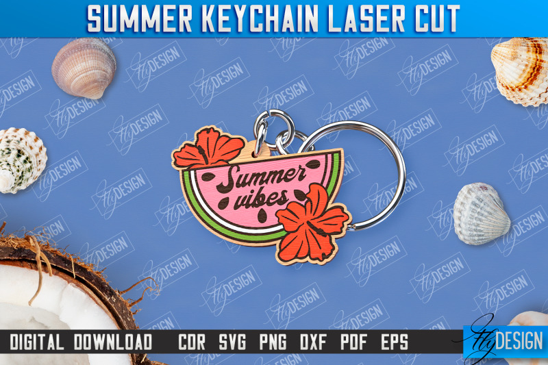 summer-keychain-bundle-keychain-inscription-engraved-keychain-cnc