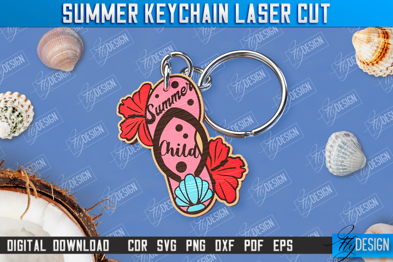 summer-keychain-bundle-keychain-inscription-engraved-keychain-cnc