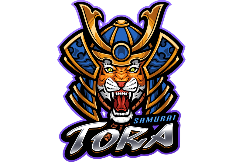 samurai-tora-esport-mascot-logo-design