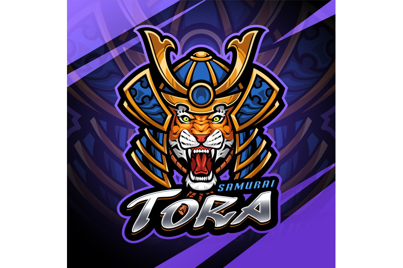 samurai-tora-esport-mascot-logo-design