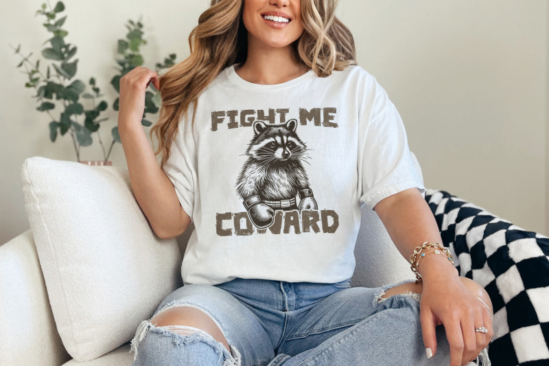 fight-me-coward-png-funny-racoon-png-digital-download-meme-diy-shirt-raccoon-lover-sarcasm-png-vintage-meme-funny-quote-retro-design