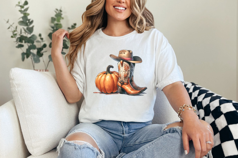 howdy-pumpkin-png-halloween-png-western-pumpkin-png-fall-vibes-png-spooky-season-png-retro-halloween-design-cowgirl-png