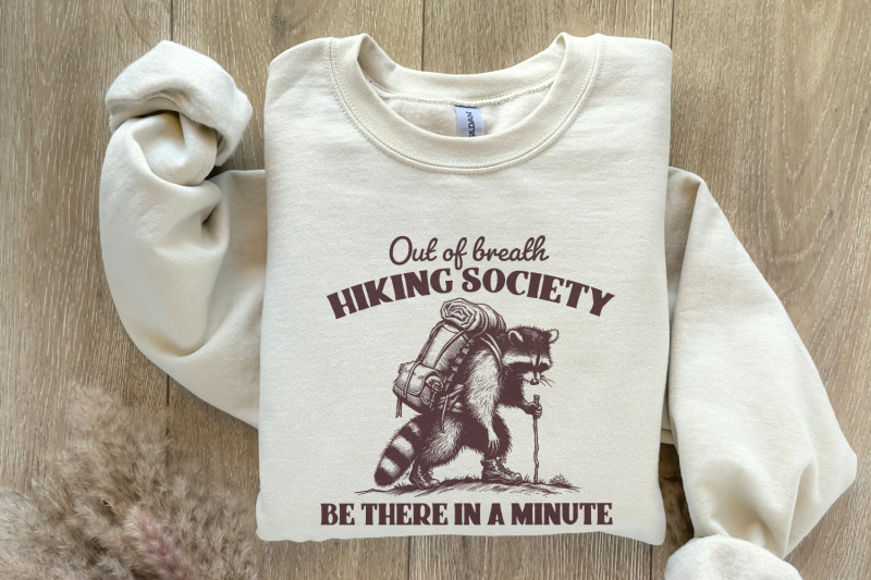 out-of-breath-hiking-society-png-sarcastic-raccoon-sayings-vintage-animal-png-funny-hiking-png-hiking-lover-png-adventure-sublimation