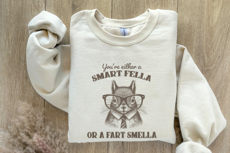 smart-fella-or-fart-smella-png-squirrel-t-shirt-design-funny-squirrel-clip-art-weird-meme-t-shirt-animal-joke-digital-download