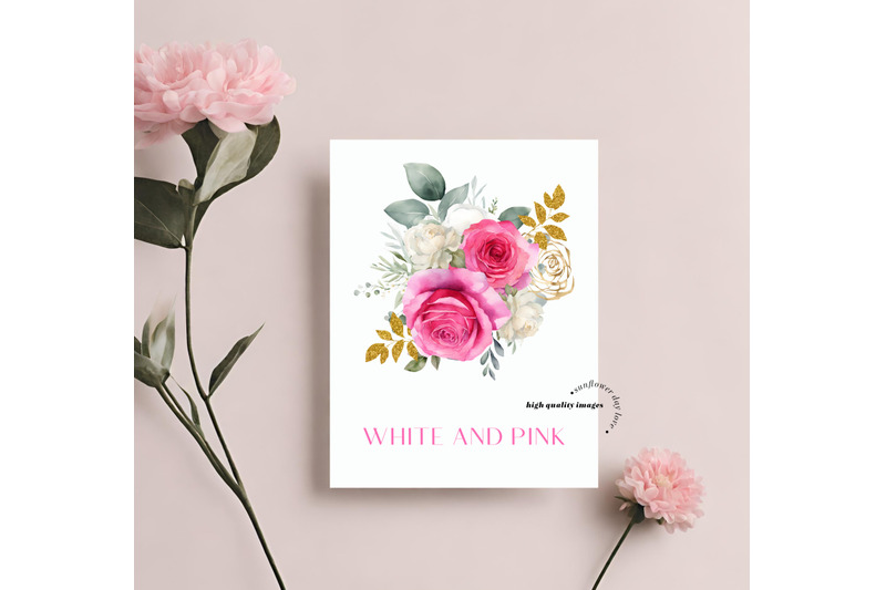 elegant-pink-roses-flowers-bouquets-clipart-pink-amp-white-floral