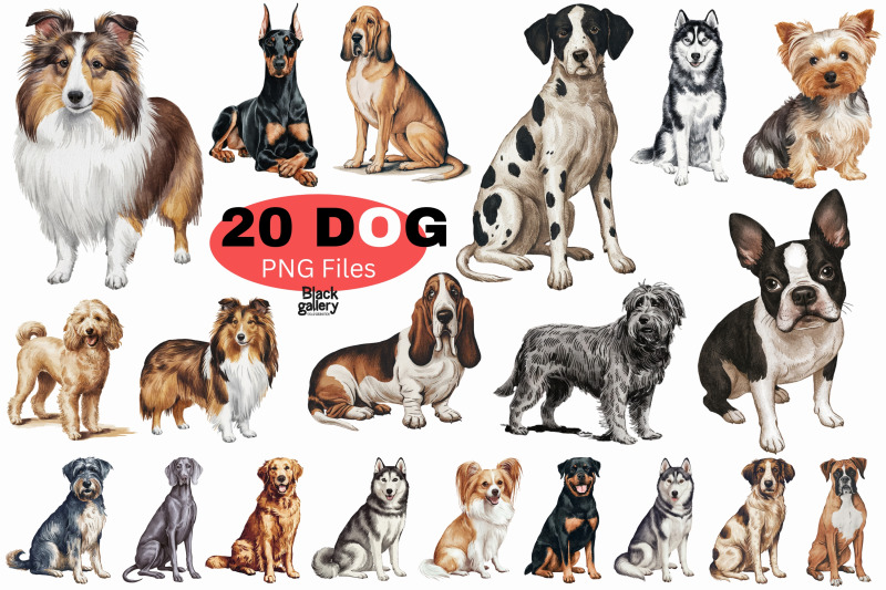 dog-watercolor-png-bundle