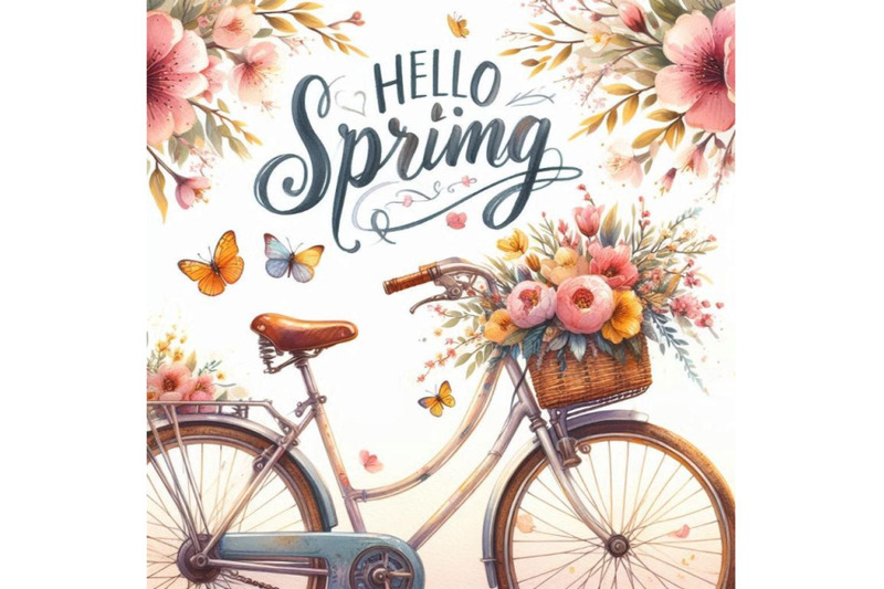 bicycle-watercolor-bicycle-and-flower-background-hello-spring-wa