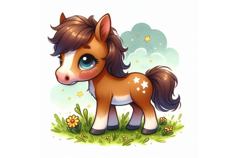 cartoon-horse-farm-animal-illustration-cute-watercolor-foal-cartoo