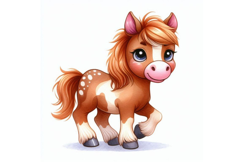 cartoon-horse-farm-animal-illustration-cute-watercolor-foal-cartoo