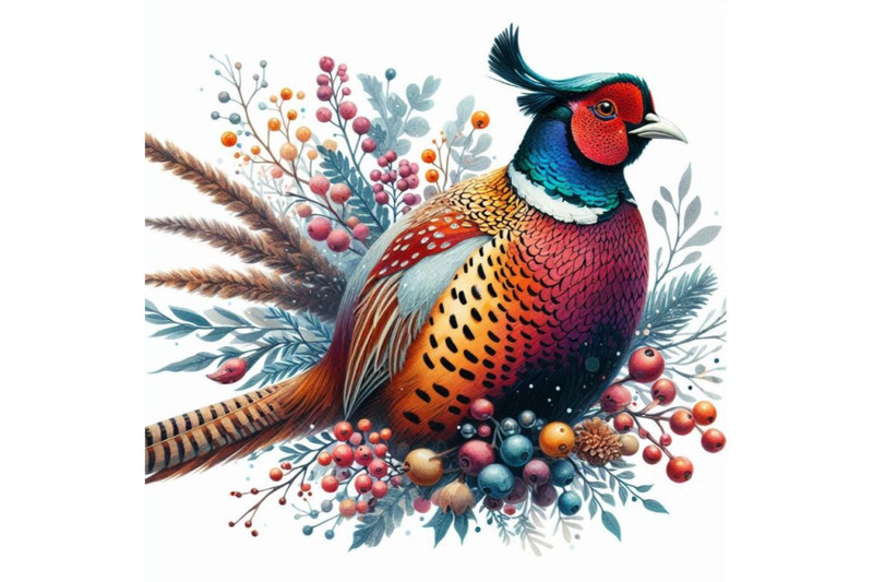 bird-pheasant-watercolor-illustration