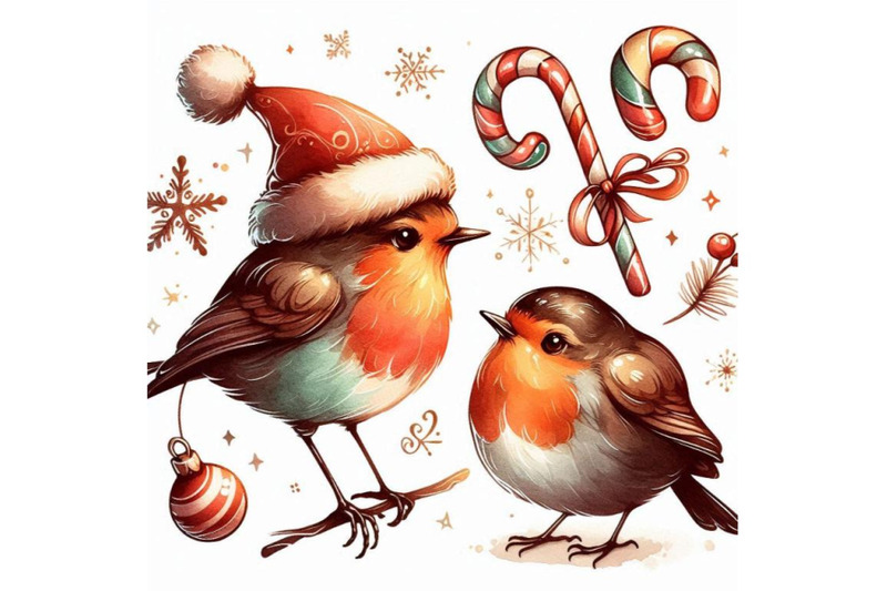 bird-robin-illustration-bird-robin-and-christmas-candy-w