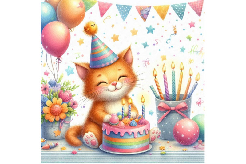 cat-kid-background-for-celebrate-festival-and-birthday-party