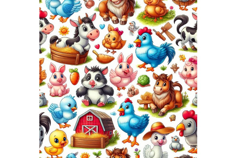 cartoon-farm-animals-seamless-pattern