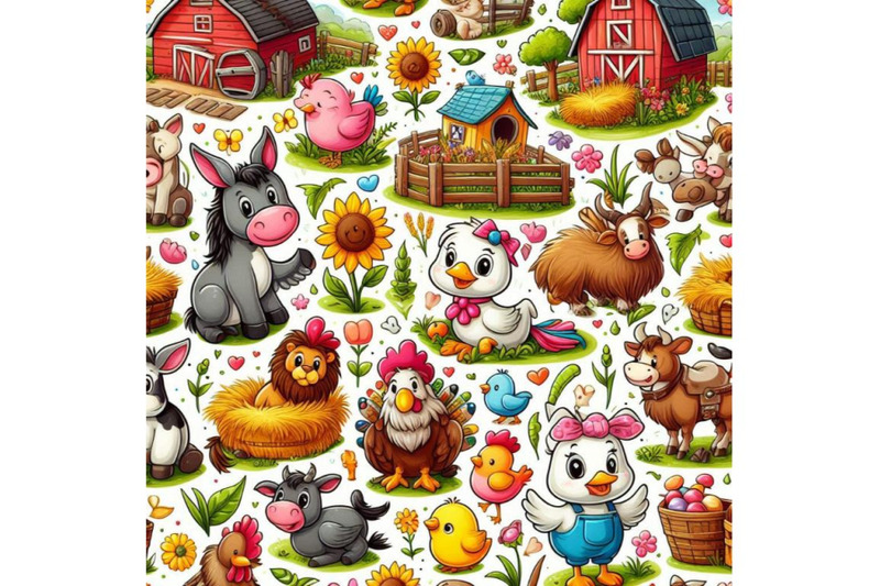 cartoon-farm-animals-seamless-pattern