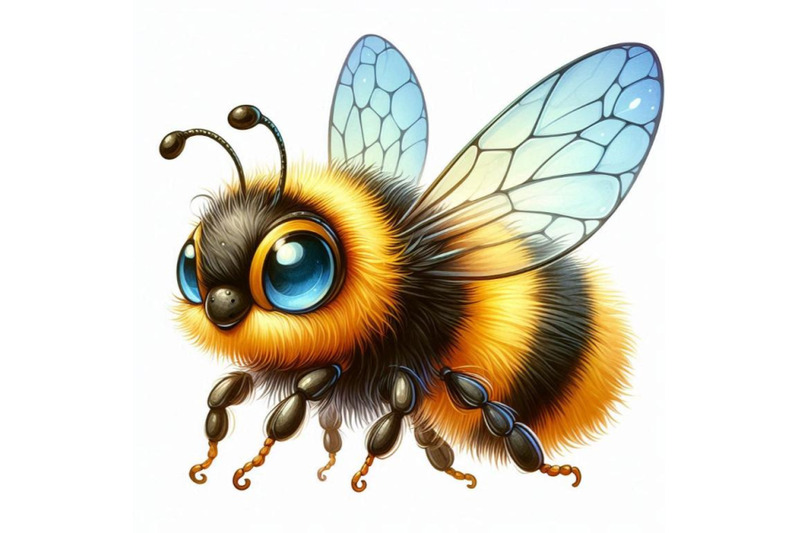 cartoon-insect-bumblebee-watercolor-illustration