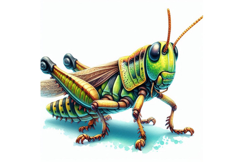 cartoon-insect-grasshopper-watercolor-illustration