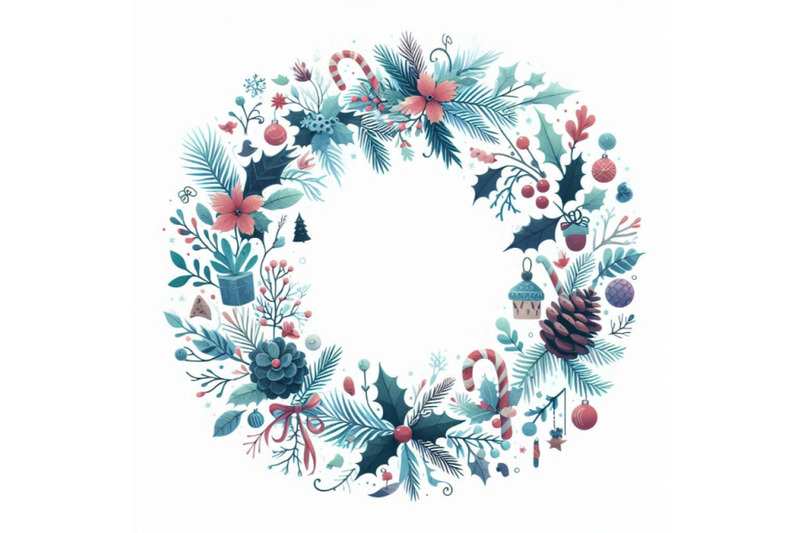 christmas-frame-on-white-background-watercolor-wint