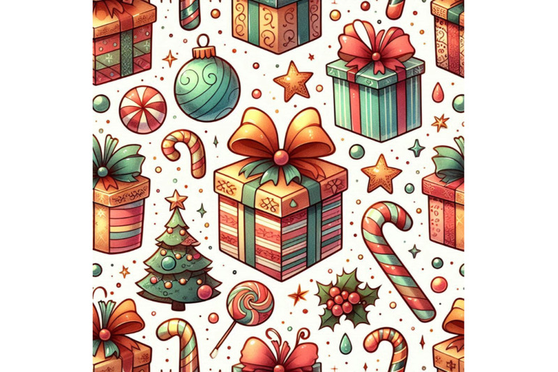 christmas-seamless-pattern-watercolor-gift-box-illustra