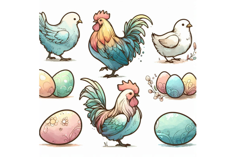 collection-of-colorful-watercolor-chicken-eggs