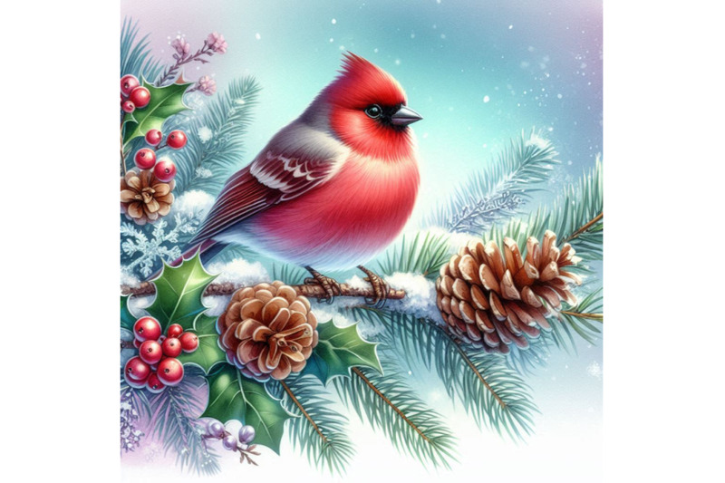 christmas-bird-watercolor