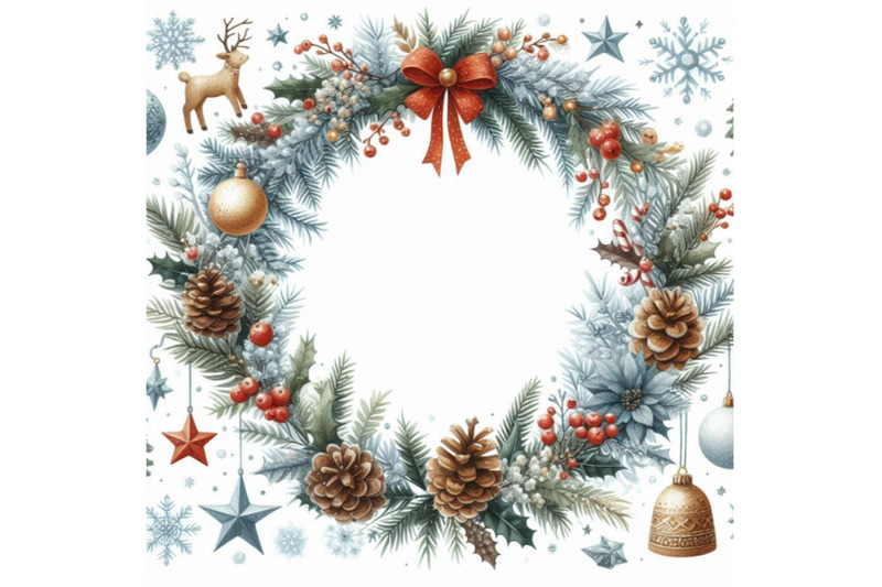 christmas-frame-on-white-background-watercolor-winter-christmas