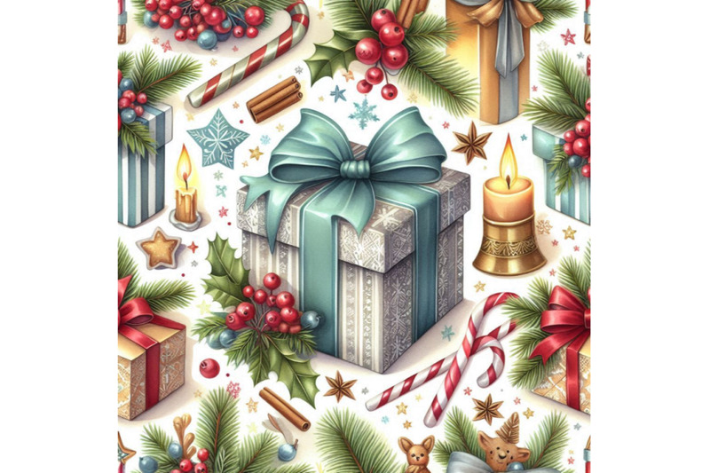 christmas-seamless-pattern-watercolor-gift-box-illustration