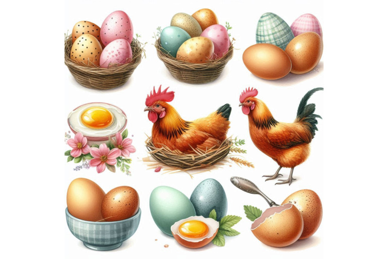 collection-of-colorful-watercolor-chicken-eggs