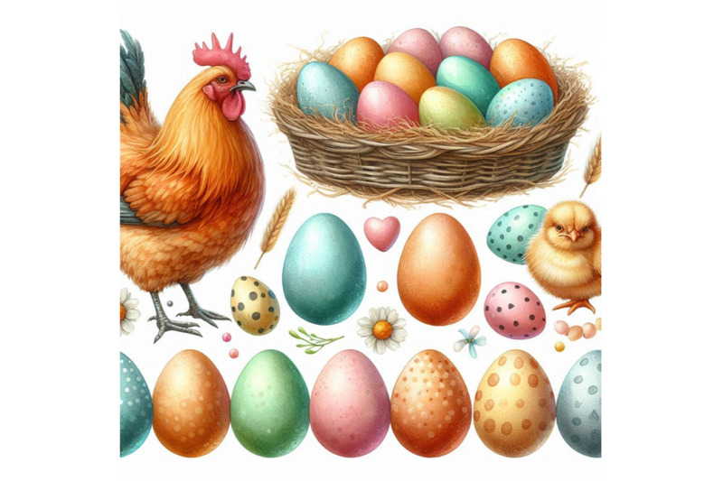 collection-of-colorful-watercolor-chicken-eggs