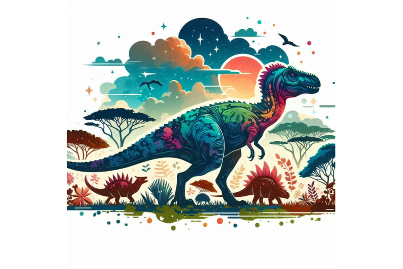 dinosaur-watercolor-illustration-jpeg-png-jurassic-wo