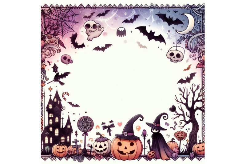 halloween-border-for-design-watercolor-illustration-bac